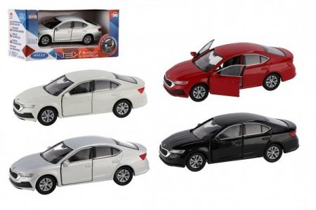 Auto Welly Škoda Octavia kov/plast 11cm 1:34 na volný chod 4 barvy v krabičce 15x7x7cm