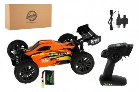 Auto RC Buggy Bonzai Jubatus terénní 30cm plast oranžové 2,4GHz na bat.+2xdob. pack v krab