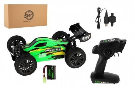 Auto RC Buggy Bonzai Jubatus terénní 30cm plast zelené 2,4GHz na bat.+2xdob. pack v krab.