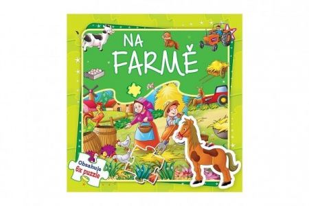 Puzzle knížka Na farmě 17x17cm CZ verze