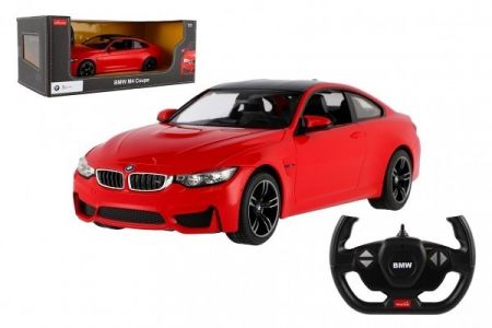 Auto RC BMW M4 Coupe červené plast 32cm 2,4GHz na dálk. ovládání na baterie v krabici