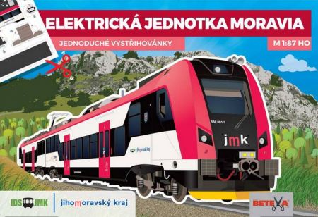 Vystřihovánky Elektrická jednotka Moravia (vystřihovánka BETEXA)