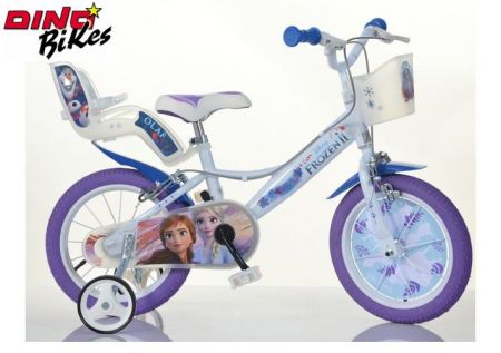 Dino Bikes Dětské kolo 14&quot; s košíkem Frozen 2 2019