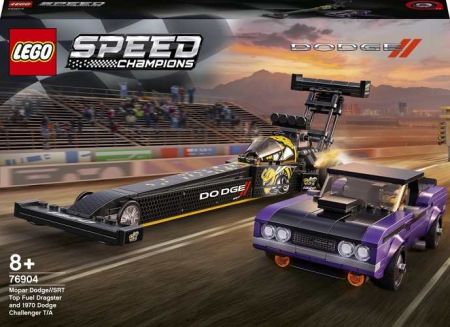 LEGO Speed Champions 76904 Mopar Dodge//SRT Top Fuel Dragster a 1970 Dodge Challenger T/A