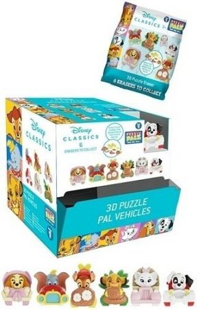 Guma 3D Puzzle Autíčka s Disney zvířátky