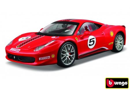 Bburago Ferrari Racing 458 Challenge červená 1:24