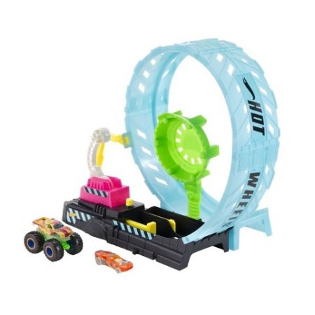 Hot Wheels MONSTER TRUCKS SVÍTÍCÍ VE TMĚ VÝZVA EPICKÉ SMYČKY HERNÍ SET