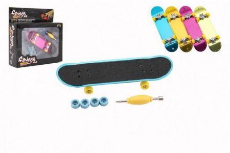 Skateboard prstový šroubovací plast 9cm s doplňky