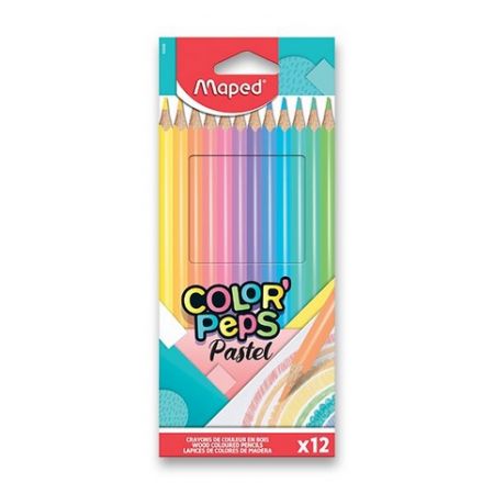 Pastelky trojhranné MAPED Color&#39;Peps 12ks pastel