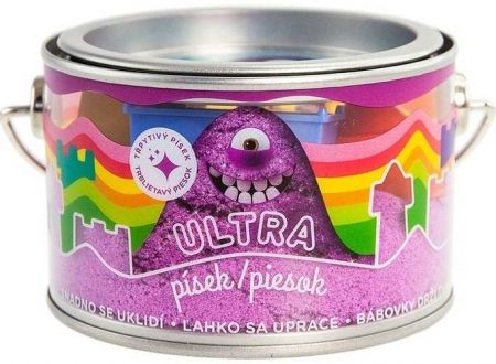 Ultra písek s glitry 200g - fialový