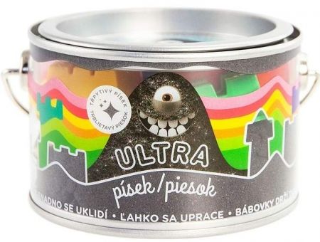 Ultra písek s glitry 200g - černý