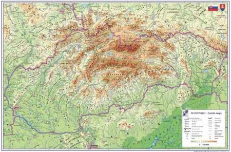 Podložka na stůl mapa Slovensko