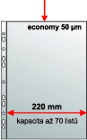 Průhledný obal A4 U MAXI eurozávěs 50my 50ks