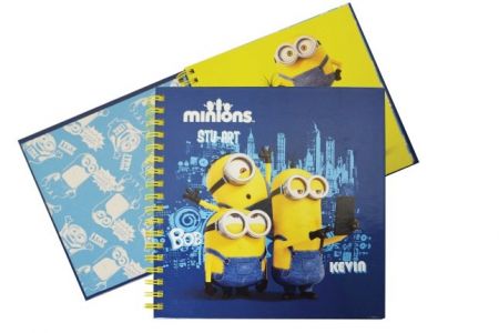 Karton P+P Twin wire blok 160x160 mm Minions (Mimoni) Mimoňové vzor 2016