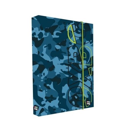 Box na sešity A4 Jumbo Camo blue 