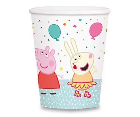 Papírové kelímky Peppa Pig objem 0,25 l, 8 ks