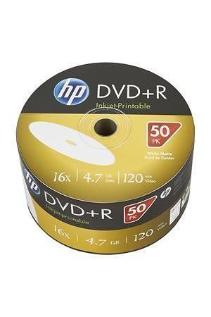 DVD-R, potisknutelný, 4,7 GB, 16x, 50 ks, shrink, HP 69302