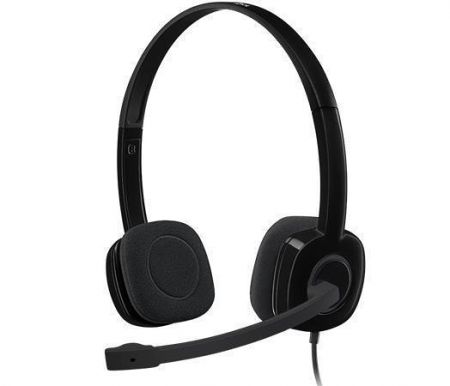 Sluchátka &quot;H151&quot;, stereo, s mikrofonem, bezdrátová, LOGITECH 981-000589