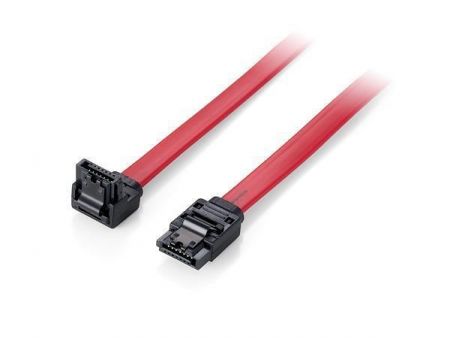 SATA III kabel, 0,5 m, konektor ve tvaru L, EQUIP 111902