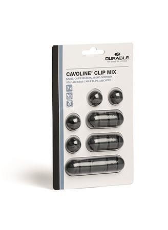 Držák na kabely &quot;CAVOLINE Clip mix&quot;, šedá, samolepicí, DURABLE 504137