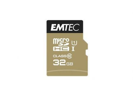 Paměťová karta &quot;Elite Gold&quot;, microSDHC, 32GB, UHS-I/U1, 85/20 MB/s, adaptér, EMTEC ECMSDM3