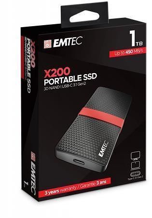 SSD (externí paměť) &quot;X200&quot;, 1TB, USB 3.2, 420/450 MB/s, EMTEC ECSSD1TX200