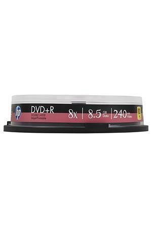 DVD+R, dvouvrstvý, 8,5 GB, 8x, 10 ks, spindle, HP 69309