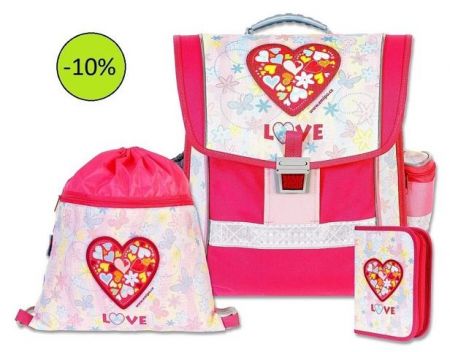 Školní aktovkový set ERGONOMIC Love 3-dílný