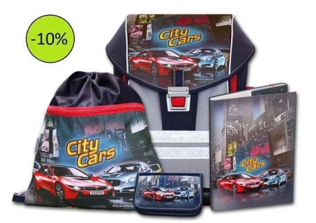 Školní aktovkový set ERGO ONE City Cars 4-dílný