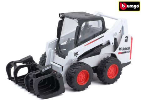 Bburago 10 cm Bobcat S590 Skid-Steer Loader w/grapple