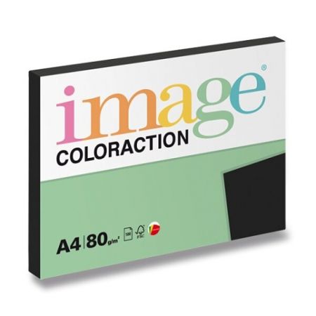 Barevný papír Image Coloraction 80 g, 100 listů, černý