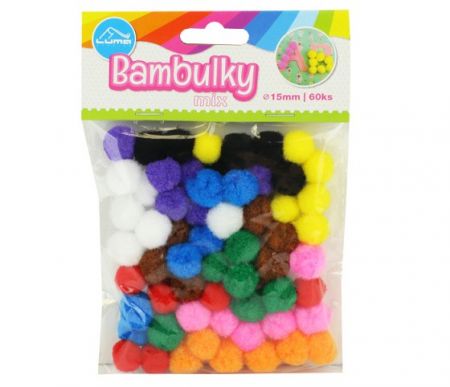 Bambulky mix, 60ks 15mm LUMA