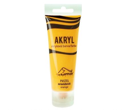 Barvy akrylové 75ml,  PASTEL oranžová LUMA