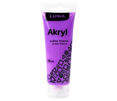 Barvy akrylové 75ml, fialová světle LUMA