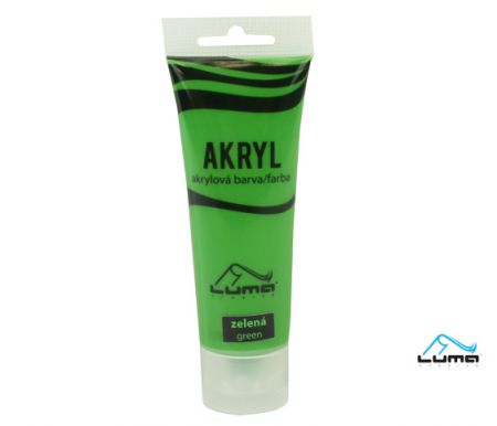 Barvy akrylové 75ml, zelená LUMA