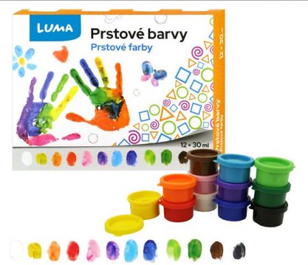 Barvy prstové LUMA 12 barev 30ml