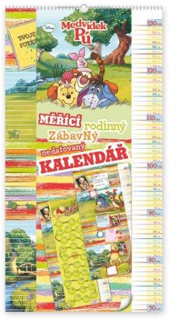 Kalendář NEDATOVANÝ W. Disney Medvídek Pú - měřící, 33 x 64 cm / PGN-1853 CZ