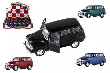 Auto Kinsmart Chevrolet 1950 Suburban Carryall kov/plast 13cm 4 barvy na zpětné natažení