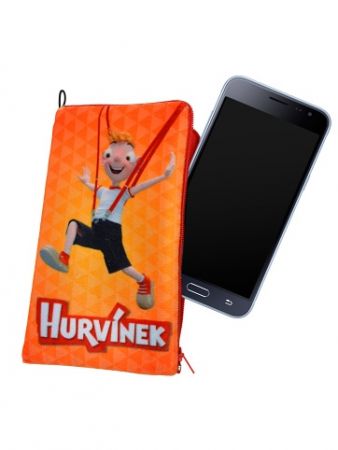 Obal na mobil 5,5&quot; Hurvínek, oranžový