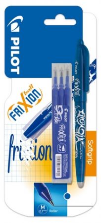 Pilot, Sada Roller FriXion Ball + 3 ks náplň, 0.7, blistr, modrá, 12 ks v RTS