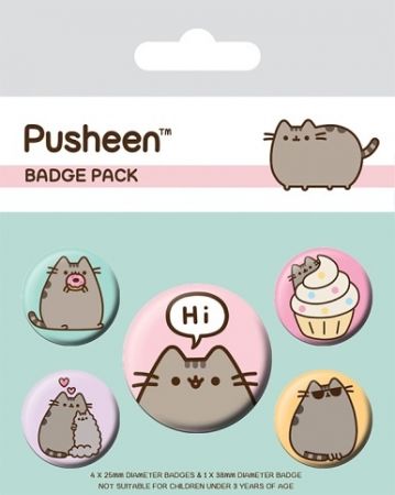 Sed odznaků Pusheen Hi