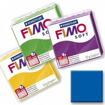 Fimo Soft 8020, tm. modrá