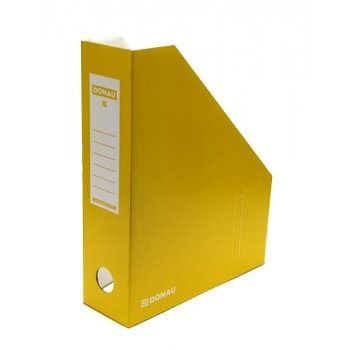 Archivní krabice Donau, seříznutá, 7,5 cm, žlutá