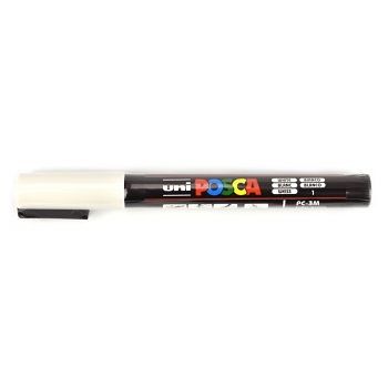 Akrylový popisovač &quot;Posca PC-3M&quot;, bílá, 0,9-1,3mm, UNI