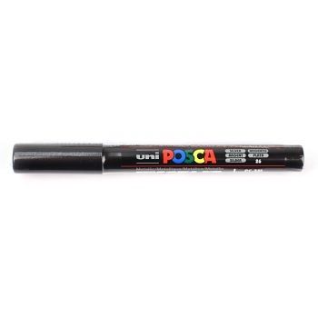 Akrylový popisovač &quot;Posca PC-3M&quot;, stříbrná, 0,9-1,3mm, UNI