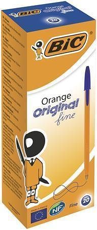 Kuličkové pero &quot;Orange Original Fine&quot;, modrá, 0,3 mm, s víčkem, BIC 8099221