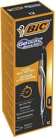 Gelové pero &quot;Gel-ocity Quick Dry&quot;, černá, 0,3 mm, výsuvné, BIC 949873