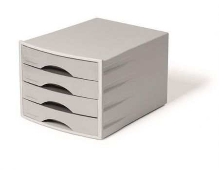 Zásuvkový box &quot;Eco&quot;, šedá, plast, 4 zásuvky, DURABLE 776210