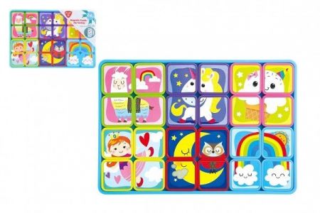 Puzzle magnetické deskové fantazie plast ve fólii 30x20x1cm 24m+