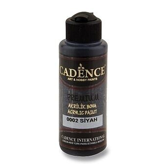 Akrylové barvy Cadence Premium 120 ml, černá